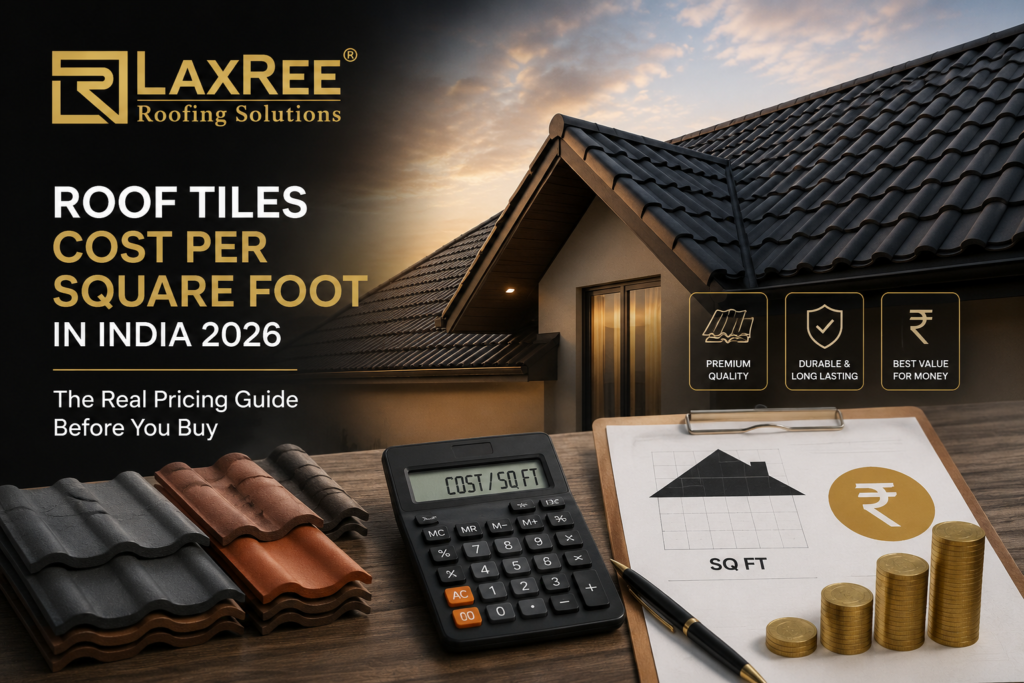 roof tiles cost per square foot India 2026